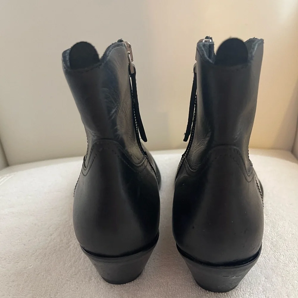 NEW Golden Goose Young Leather Zip Cowboy Ankle Boots - Picture 14 of 14